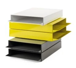 Ablage Stapler, RAL 7037 Staubgrau -Optimal Einrichtungs Geschäft ablage stapler 2