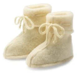 Engel Babyschuhe Merinofleece, Natur