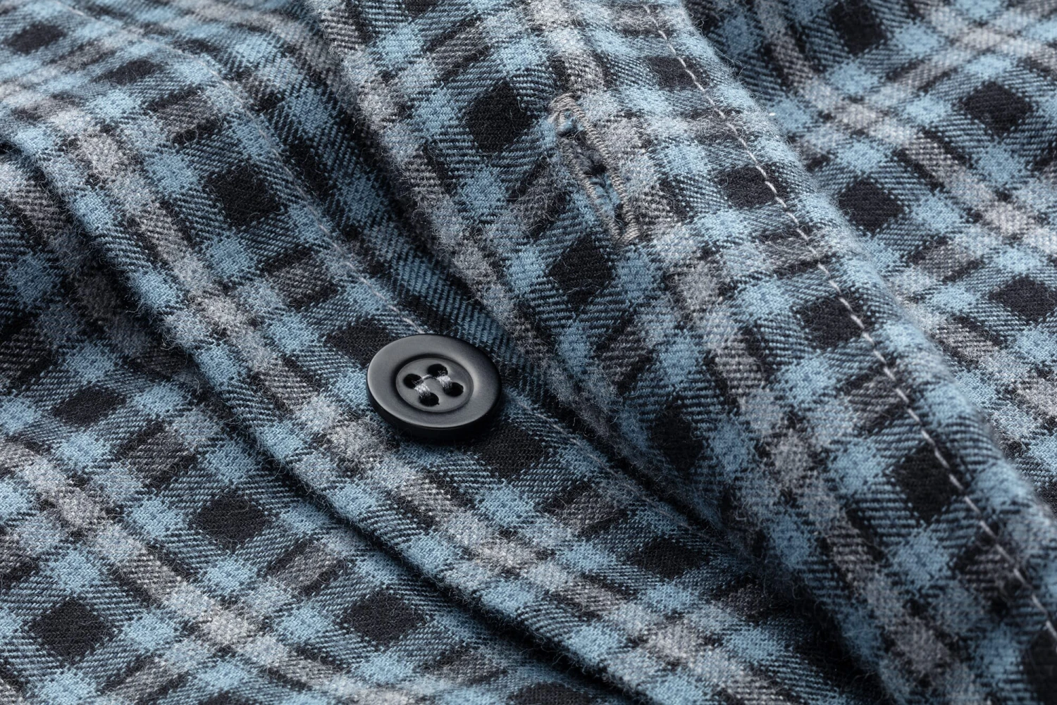 Bettbezug Flanell Webkaro, Blau, 135 × 200 Cm 2 Bettbezug Flanell Webkaro, Blau, 135 × 200 Cm – Bild 2