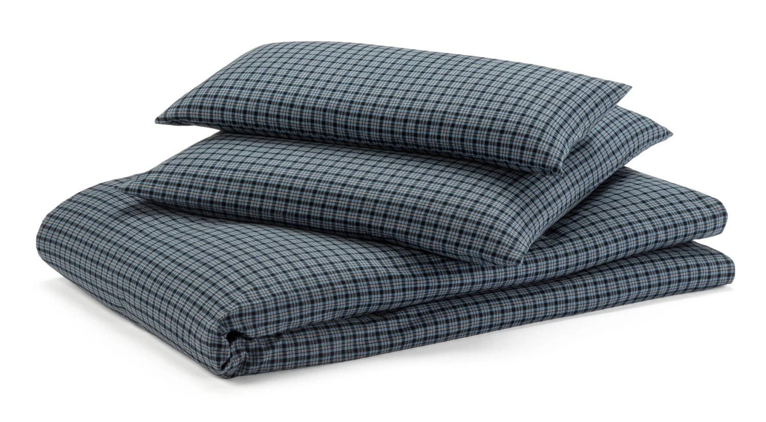 Bettbezug Flanell Webkaro, Blau, 135 × 200 Cm 4 Bettbezug Flanell Webkaro, Blau, 135 × 200 Cm – Bild 4