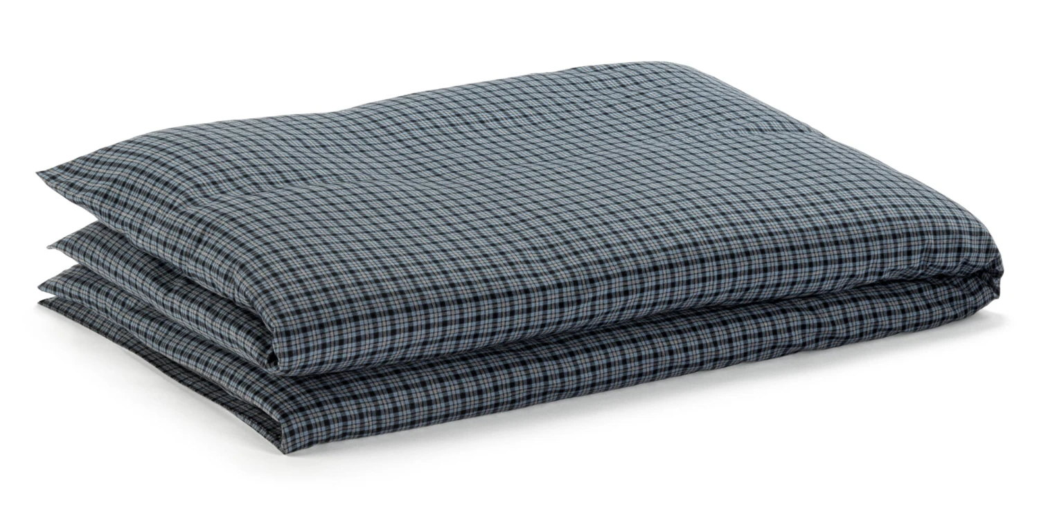 Bettbezug Flanell Webkaro, Blau, 135 × 200 Cm 1 Bettbezug Flanell Webkaro, Blau, 135 × 200 Cm