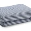 Bettbezug Halbleinen Gestreift, Blau-Grau, 135 × 200 Cm