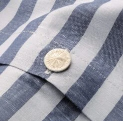 Bettbezug Halbleinen Gestreift, Blau-Grau, 135 × 200 Cm -Optimal Einrichtungs Geschäft bettbezug halbleinen gestreift 3