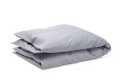 Bettbezug Leinen, Blau-Weiß, 135 × 200 Cm