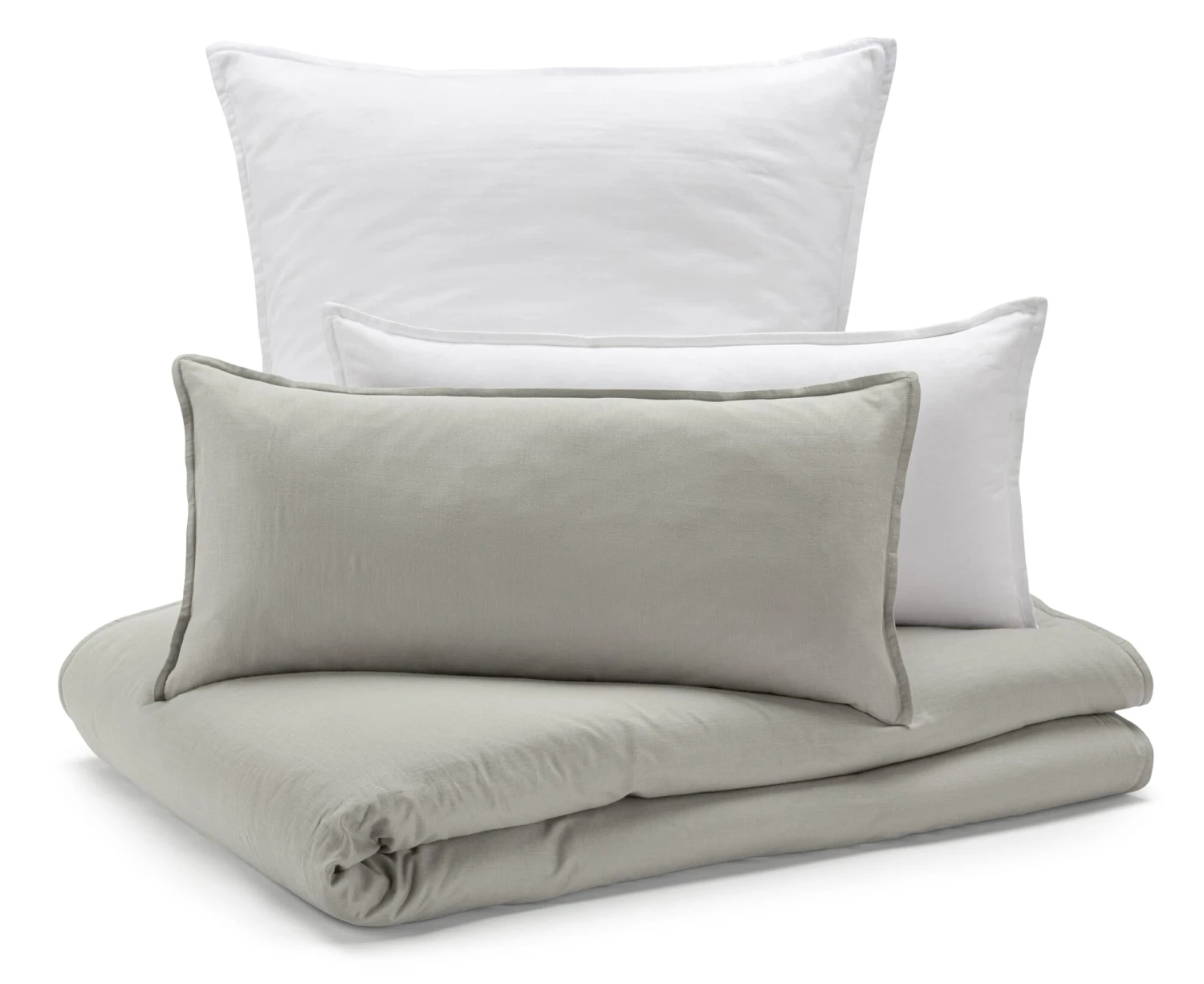 Bettbezug Musselin, Hellgrau, 135 × 200 Cm 5 Bettbezug Musselin, Hellgrau, 135 × 200 Cm – Bild 5