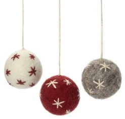 Christbaumkugeln Bestickt Filz