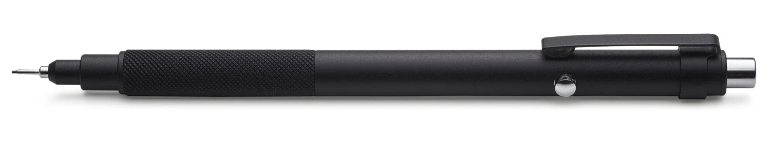 Druckbleistift Messing 0,5-mm-Mine, Schwarz 1 Druckbleistift Messing 0,5-mm-Mine, Schwarz