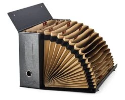 Fächerordner Karton, Schwarz