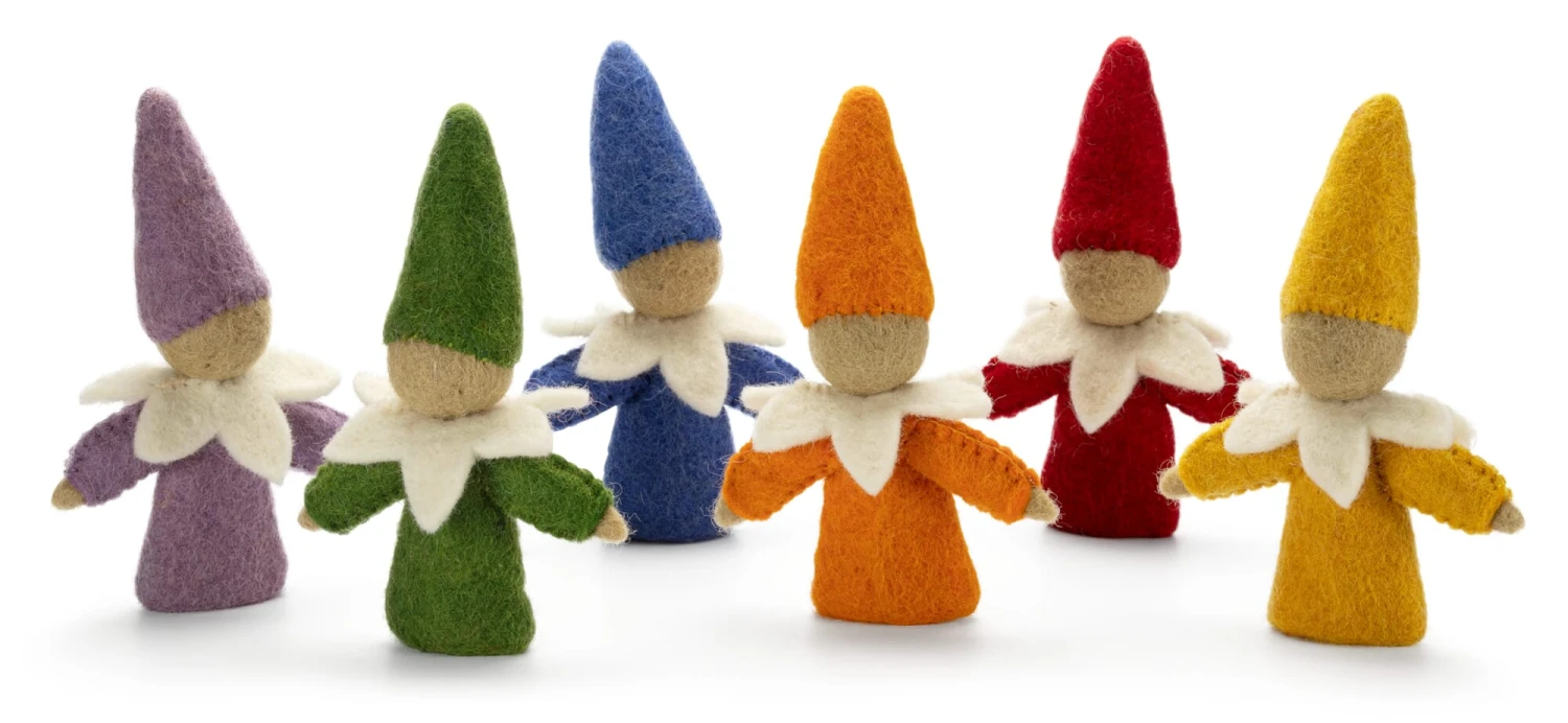 Fingerpuppen Zwerge Filz 1 Fingerpuppen Zwerge Filz