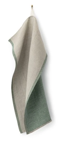 Finnisches Geschirrtuch Leinen, Grün