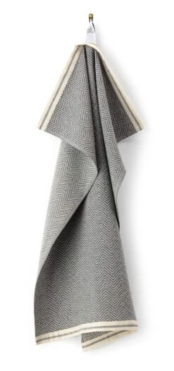 Geschirrtuch Fischgrat, Grau