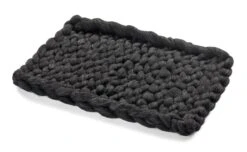 Handgemachte Haustiermatte Wolle, Anthrazit