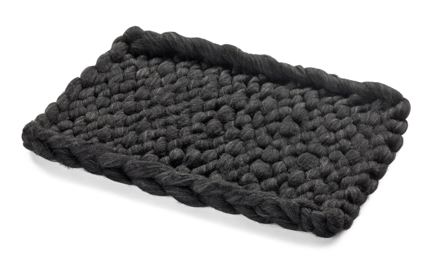 Handgemachte Haustiermatte Wolle, Anthrazit 1 Handgemachte Haustiermatte Wolle, Anthrazit