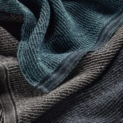 Handtuch Waffelpiqué Lyocell Leinen, Anthrazit-Blau, Duschtuch -Optimal Einrichtungs Geschäft handtuch waffelpique lyocell leinen 3