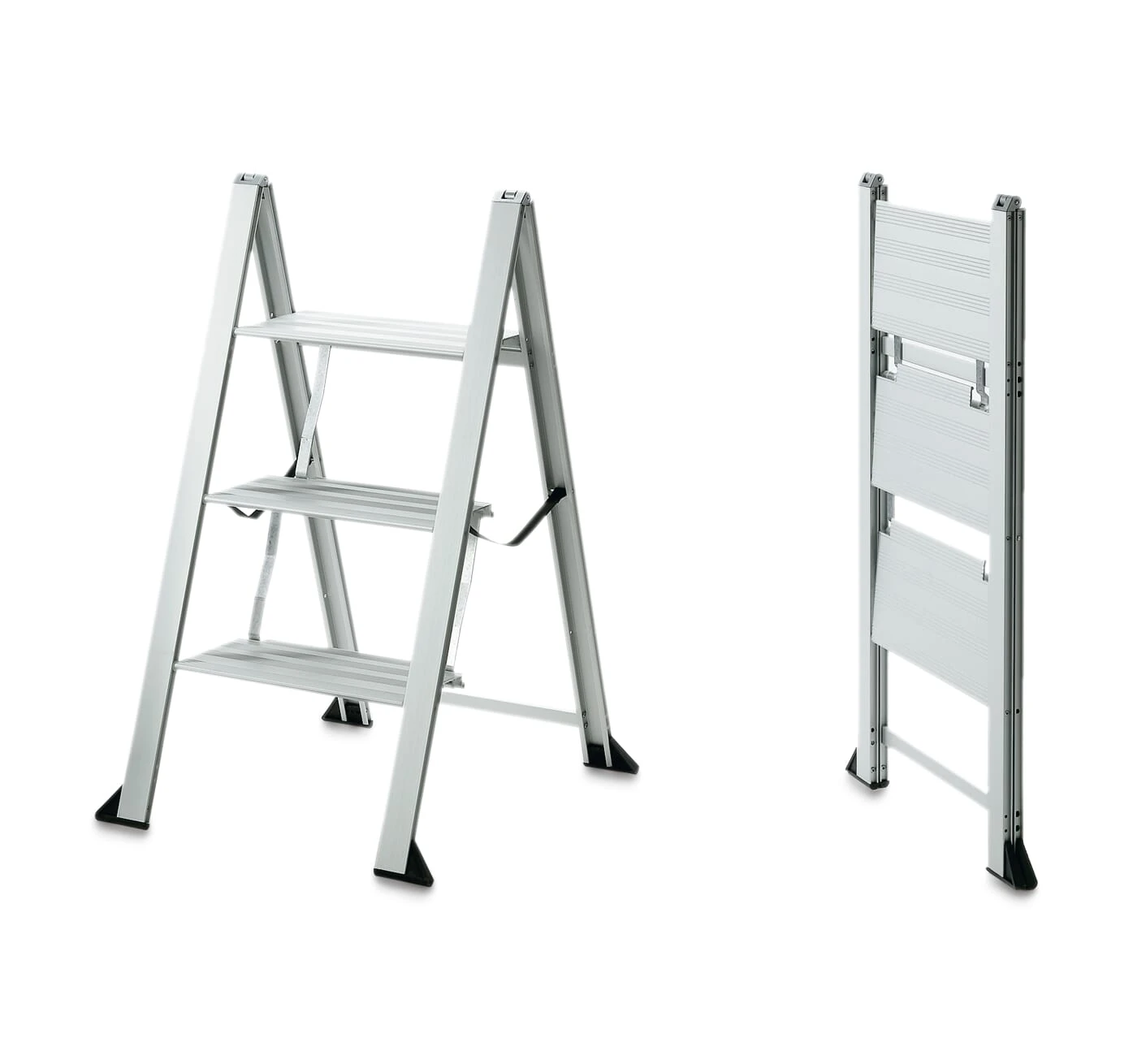 Haushaltsleiter Aluminium, 2-stufig 2 Haushaltsleiter Aluminium, 2-stufig – Bild 2