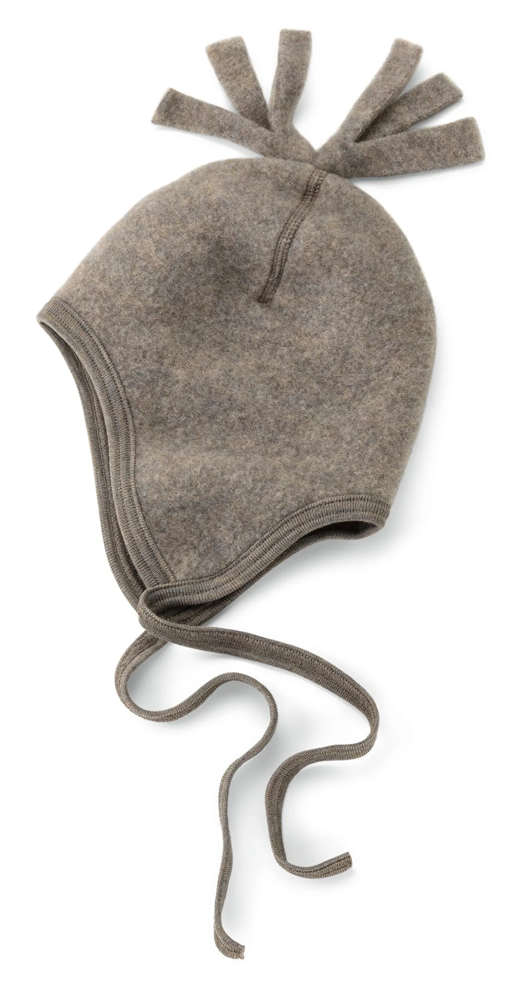 Engel Kinder-Mütze Schurwollfleece, Braunmelange 2 Engel Kinder-Mütze Schurwollfleece, Braunmelange – Bild 2