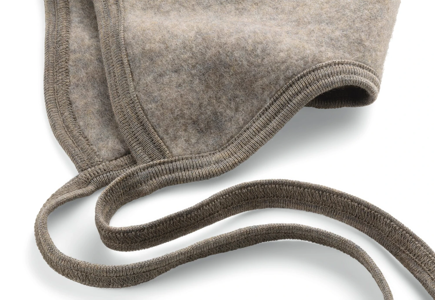 Engel Kinder-Mütze Schurwollfleece, Braunmelange 3 Engel Kinder-Mütze Schurwollfleece, Braunmelange – Bild 3