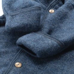 Engel Kinder-Overall Schurwollfleece, Blaumelange -Optimal Einrichtungs Geschäft kinder overall schurwollfleece 2