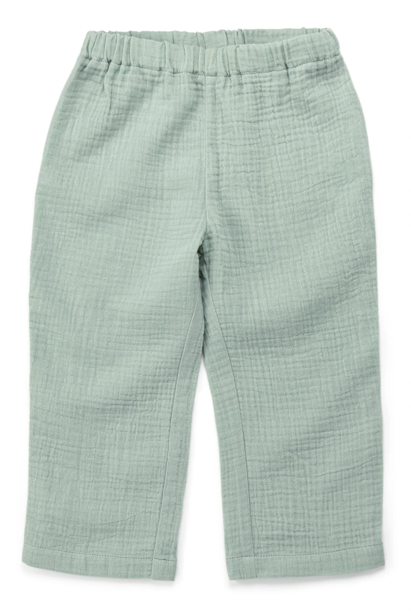 Kinder-Schlafanzug Musselin, Grüngrau 2 Kinder-Schlafanzug Musselin, Grüngrau – Bild 2