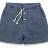 Kinder-Shorts Musselin, Jeansblau