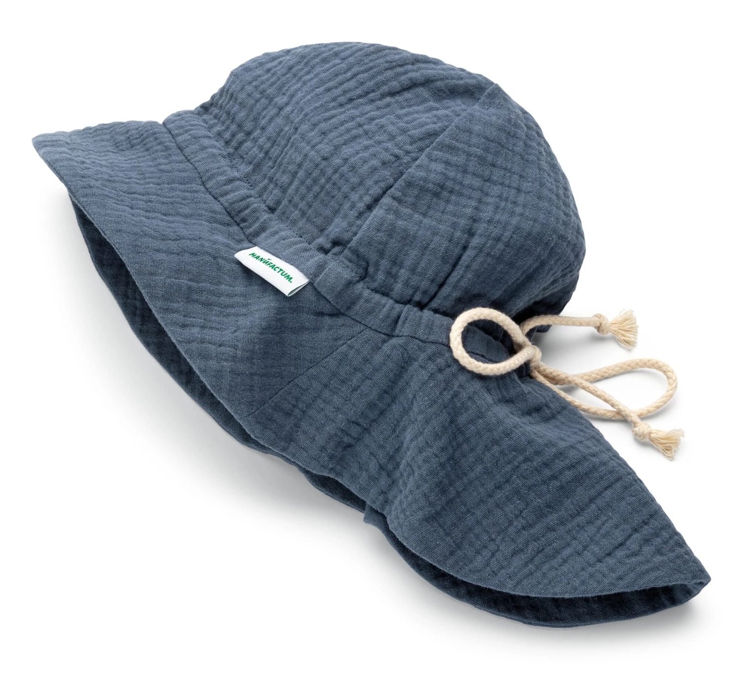 Kinder-Sonnenhut Musselin, Jeansblau 1 Kinder-Sonnenhut Musselin, Jeansblau