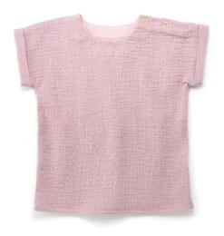 Kinder-T-Shirt Musselin, Rosé