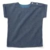 Kinder-T-Shirt Musselin, Jeansblau