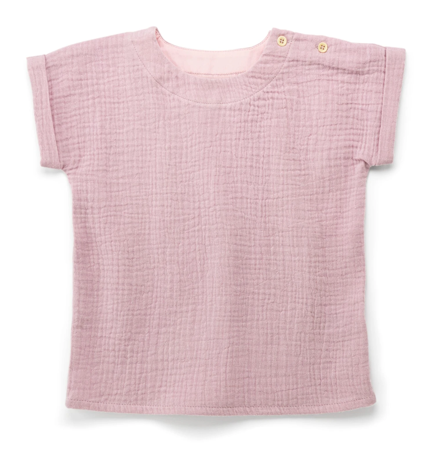 Kinder-T-Shirt Musselin, Rosé 1 Kinder-T-Shirt Musselin, Rosé