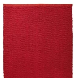 Kokosteppich Fischgrat, Rot, Breite 65 Cm