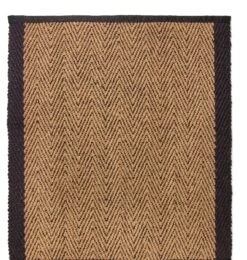 Kokosteppich Fischgrat Natur-schwarz, Natur-Schwarz, Breite 120 Cm