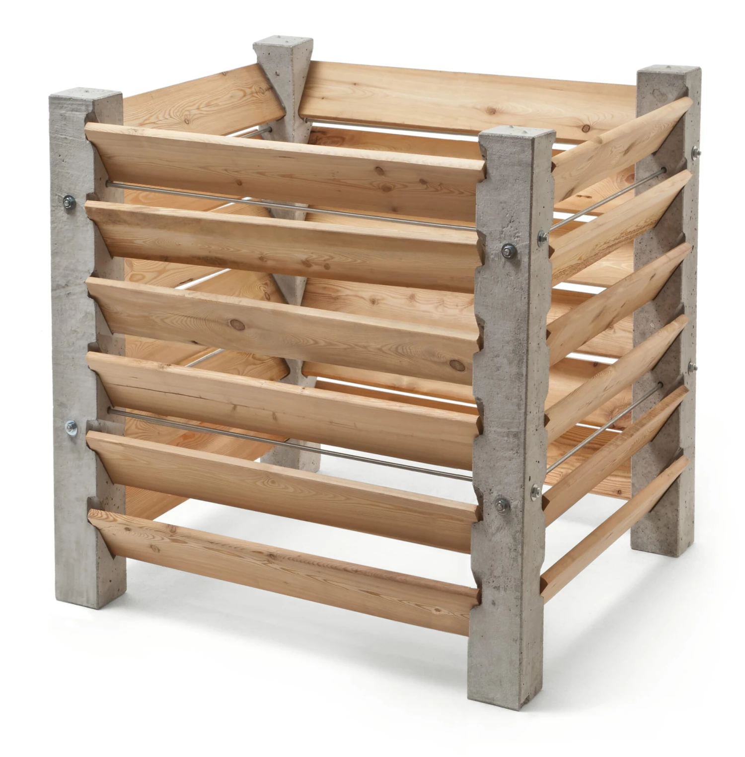 Kompostkiste Beton / Kiefernholz 1 Kompostkiste Beton / Kiefernholz