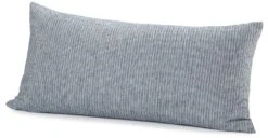 Kopfkissenbezug Flanell Fischgrat, Blau, 40 × 80 Cm