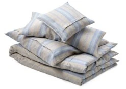 Kopfkissenbezug Leinen Gestreift, Blauer Streifen, 40 × 40 Cm -Optimal Einrichtungs Geschäft kopfkissenbezug leinen gestreift 3