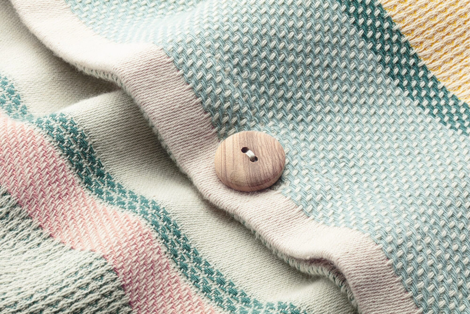 Kopfkissenbezug Strukturstreifen, Petrol-Gelb, 40 × 80 Cm 3 Kopfkissenbezug Strukturstreifen, Petrol-Gelb, 40 × 80 Cm – Bild 3