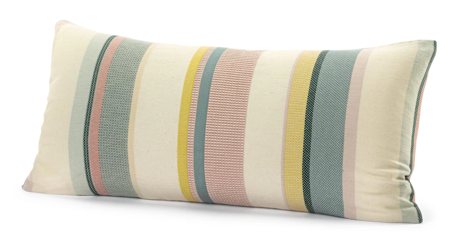 Kopfkissenbezug Strukturstreifen, Petrol-Gelb, 40 × 80 Cm 1 Kopfkissenbezug Strukturstreifen, Petrol-Gelb, 40 × 80 Cm