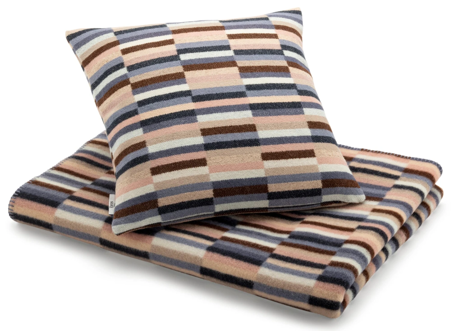 Lammwolldecke Ida, Blau 3 Lammwolldecke Ida, Blau – Bild 3