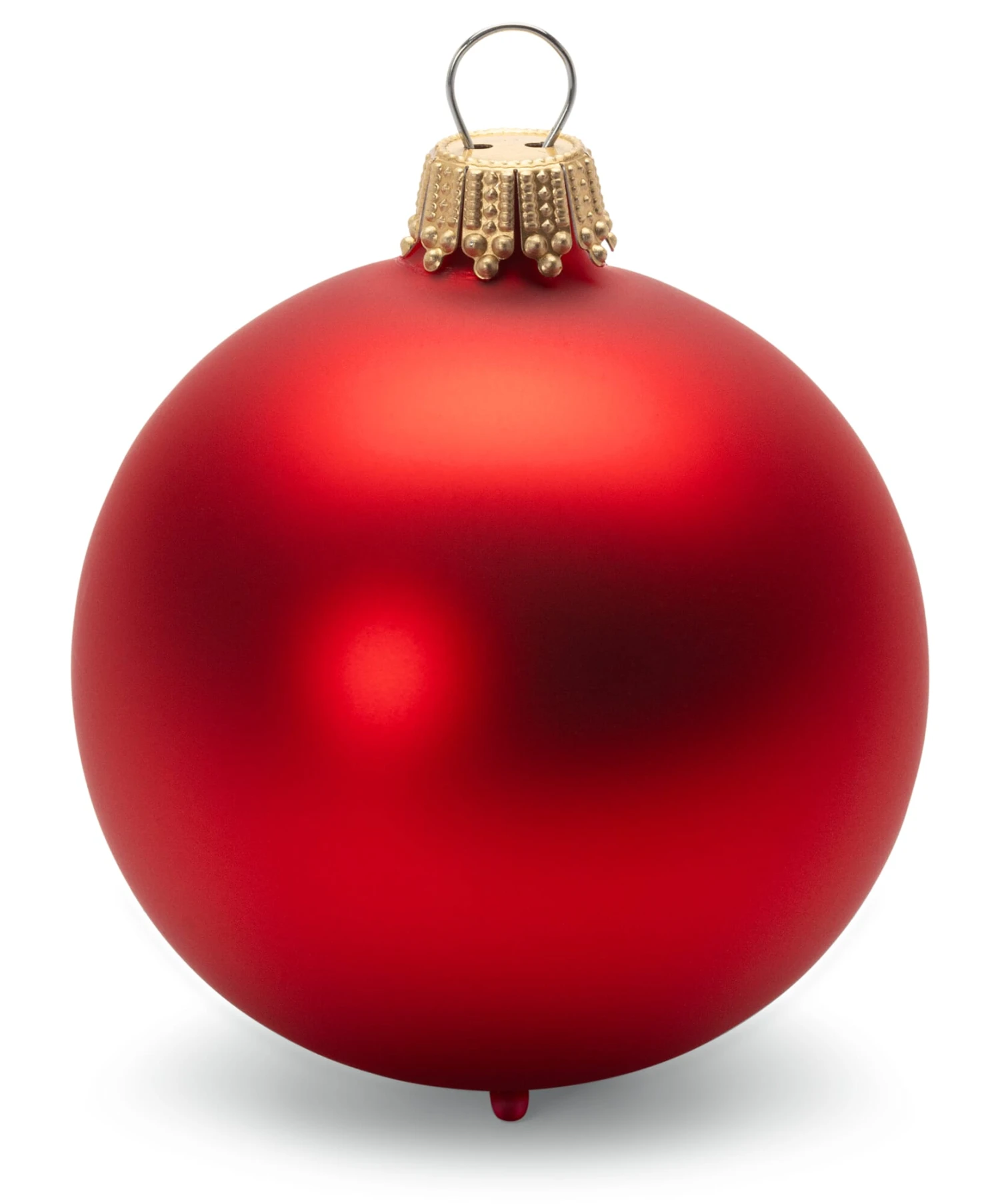 Lauschaer Baumkugel Glas Matt Rot 6 Cm 2 Lauschaer Baumkugel Glas Matt Rot 6 Cm – Bild 2