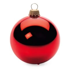 Lauschaer Baumkugeln Glas, Rot, Ø 6 Cm (6 Stück)