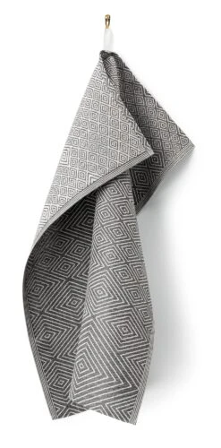 Iris Hantverk Leinengeschirrtuch Rhombus, Grau