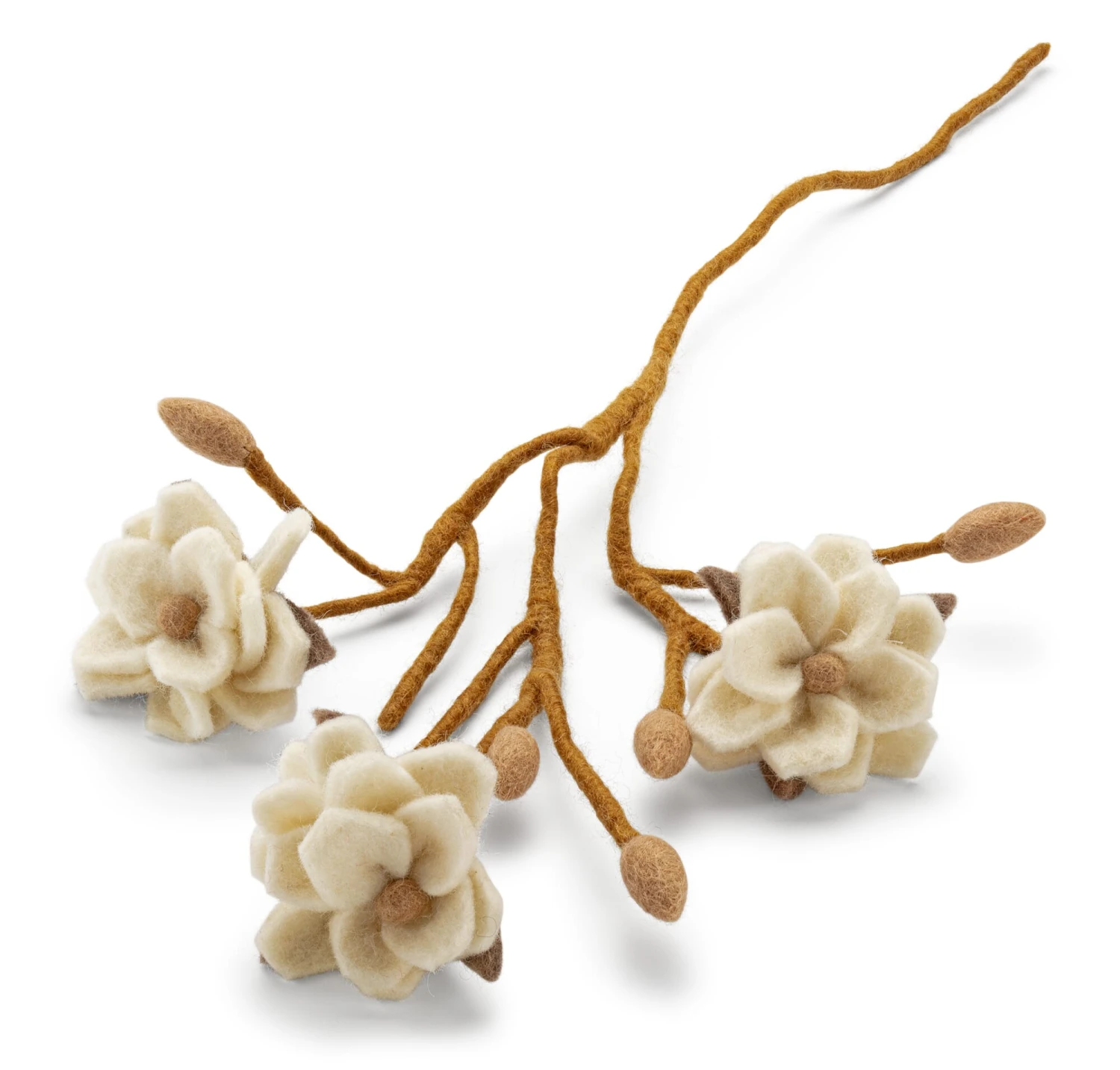 Magnolienzweig Filz, Weiß 1 Magnolienzweig Filz, Weiß