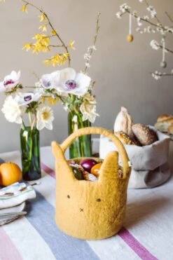 Osterkörbchen Filz, Gelb -Optimal Einrichtungs Geschäft osterkoerbchen filz 4
