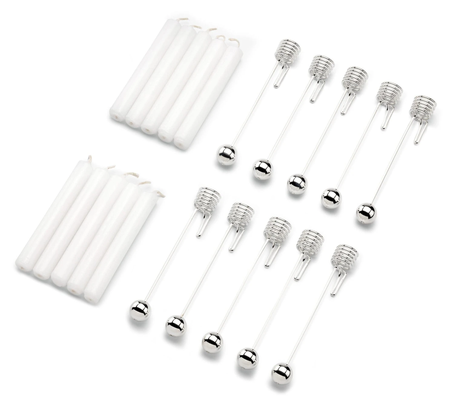 Pendelkerzenhalter Federstahl, Versilbert 2 Pendelkerzenhalter Federstahl, Versilbert – Bild 2