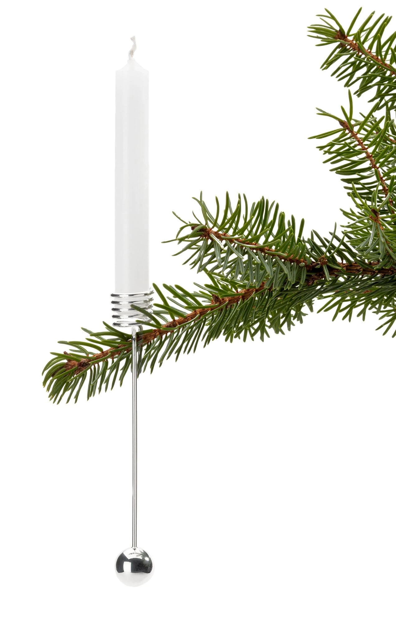 Pendelkerzenhalter Federstahl, Versilbert 1 Pendelkerzenhalter Federstahl, Versilbert