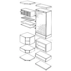 Rollladenschrank 40 Hoch Mit 3 Fachböden -Optimal Einrichtungs Geschäft rollladenschrank 40 hoch 3 fachboeden 3
