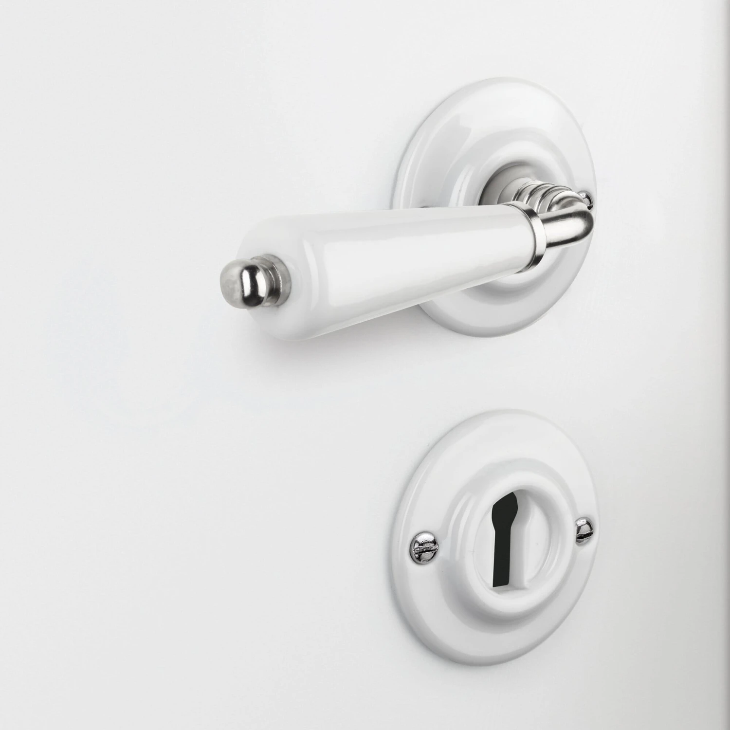 Rosetten Porzellan, Groß, Weiß 3 Rosetten Porzellan, Groß, Weiß – Bild 3