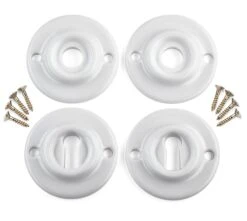 Rosetten Porzellan, Groß, Weiß