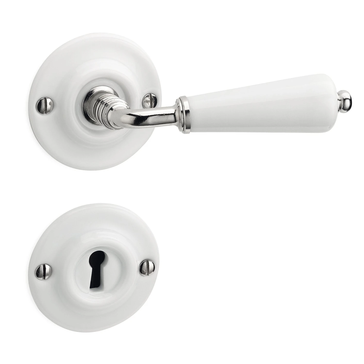 Rosetten Porzellan, Groß, Weiß 4 Rosetten Porzellan, Groß, Weiß – Bild 4