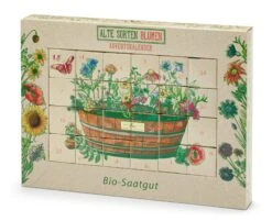 Saatgut-Adventskalender Historische Blumen