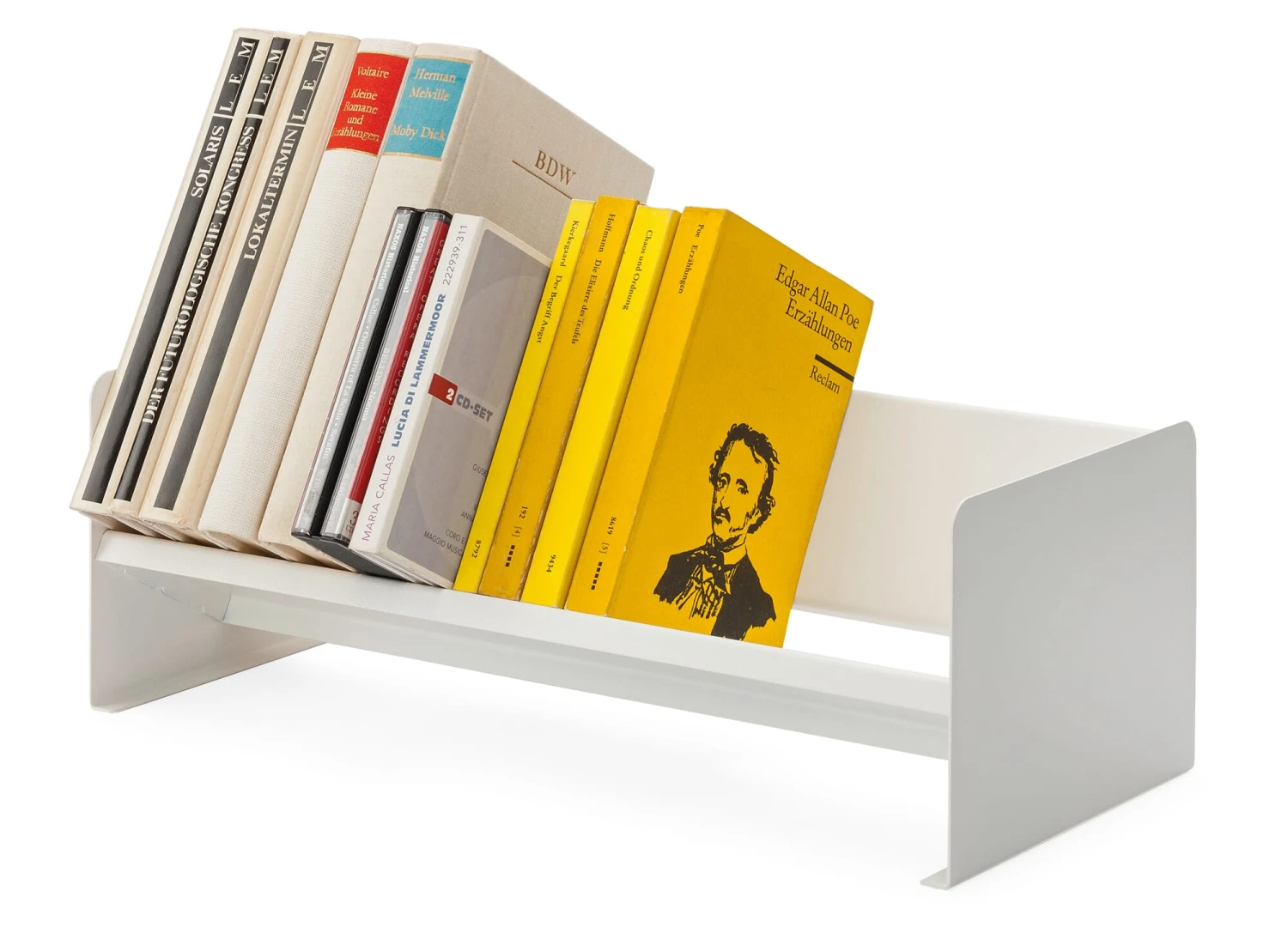 Schreibtisch-Bücherregal Stahlblech, Weiß 3 Schreibtisch-Bücherregal Stahlblech, Weiß – Bild 3