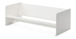 Schreibtisch-Bücherregal Stahlblech, Weiß